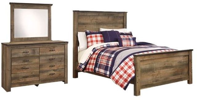 Signature Design by Ashley® Trinell 3-Piece Brown Full Panel Bed Set-0