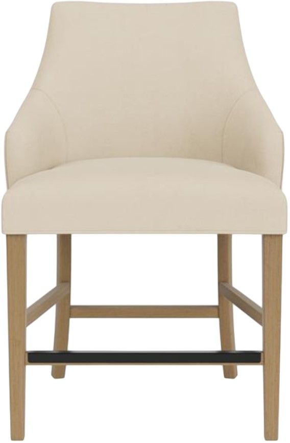 Riverside Furniture Mix-N-Match Chairs 2-Piece Ivory Swoop Arm Upholstered Stool Set-2