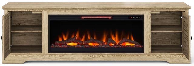 Legends Home Topanga Alabaster Super Fireplace Console-2