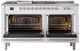 Ilve® Nostalgie II Series 60" White Pro Style Dual Fuel Range-2