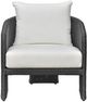 TOV Furniture Alexa Black/Cream White Linen/Rattan Outdoor Accent Chair-3