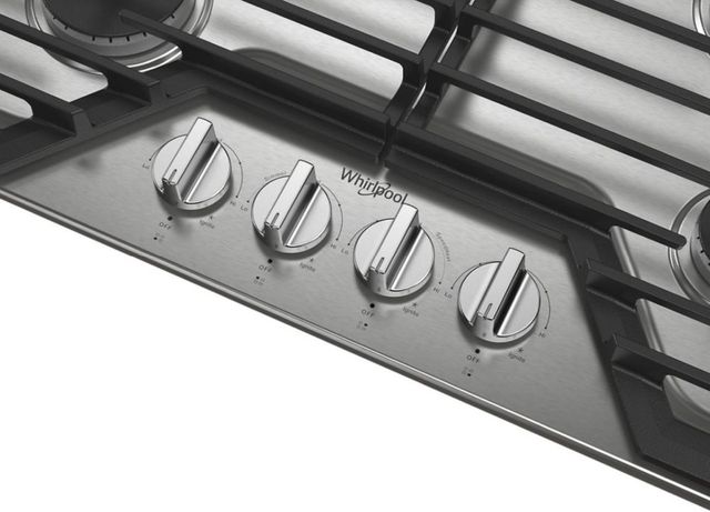 Whirlpool® 30" Stainless Steel Gas Cooktop-2