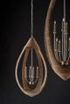 Currey & Company Menorca Contemporary Silver Leaf/Natural Chandelier-1