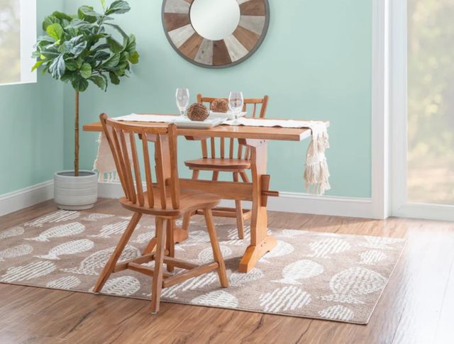 Linon Leeville 2-Piece Medium Oak Side Chair-1