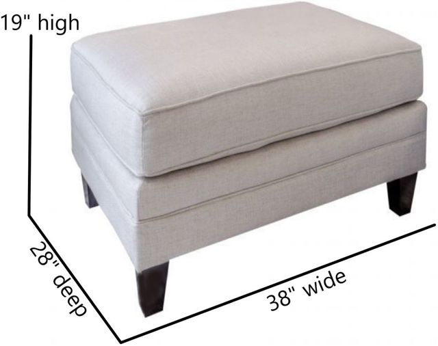 Fusion Furniture Catalina Linen Khaki Chair Ottoman-1