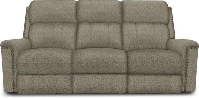 Creek Side Customs Customizable EZ Motion Amity Dusty Double Reclining Sofa with Nailhead Trim-4