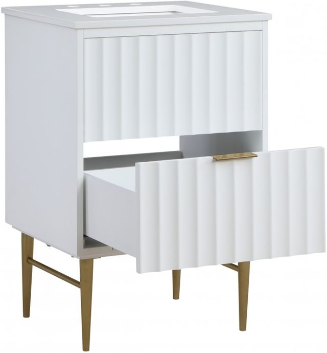Meridian Furniture Modernist White 24" Bathroom Vanity-2