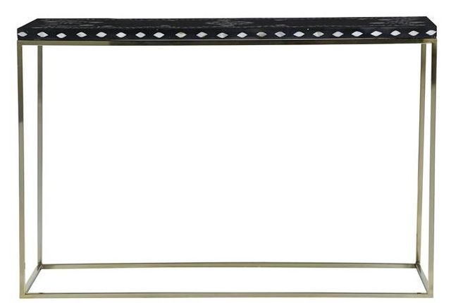 Deco Marche Black Console Table with Gold Base-1