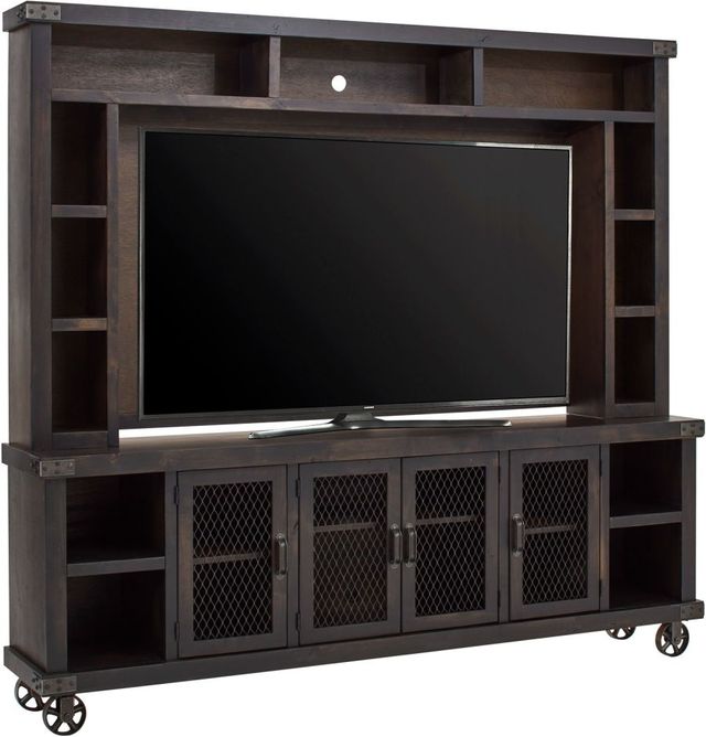aspenhome® Industrial Fruitwood 96" Console and Hutch-0