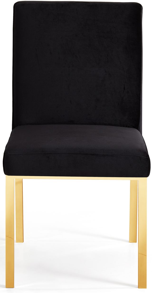 Meridian Furniture Opal Black/Gold Velvet Dining Chair-2