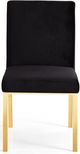 Meridian Furniture Opal Black/Gold Velvet Dining Chair-2