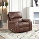 Furniture of America® Tepic Brown Recliner with Oversized Handle-1