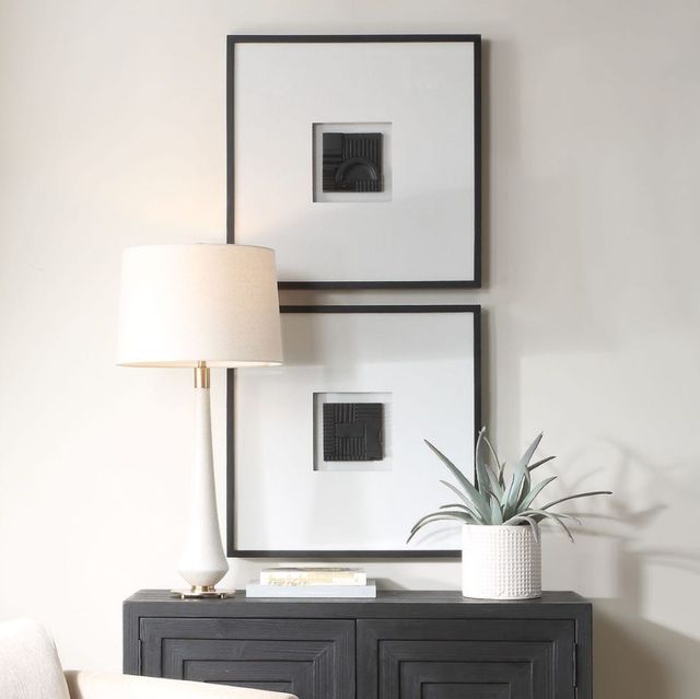 Uttermost® Origins Shadow 2-Piece Dark Bronze/Satin Black Wall Art-1