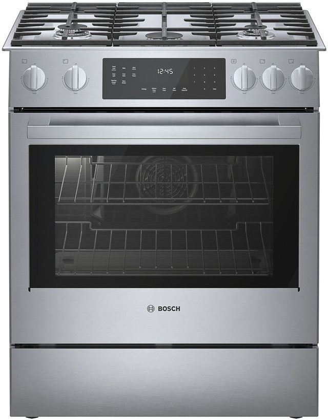 Bosch 800 Series 30" Stainless Steel Slide In Gas Range-0