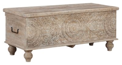 Banc de rangement Fossil Ridge, beige, Signature Design by Ashley®