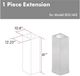 ZLINE 61" Fingerprint Resistant Satin Stainless Steel Chimney Extension-1