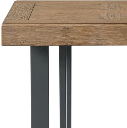 Intercon Eden Rustic Dune End Table with Black Base-2