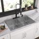 Elkay Crosstown® 3-Piece Polished Satin 33" x 22" x 9" 4-Hole Equal Double Bowl Dual Mount Sink Set-4