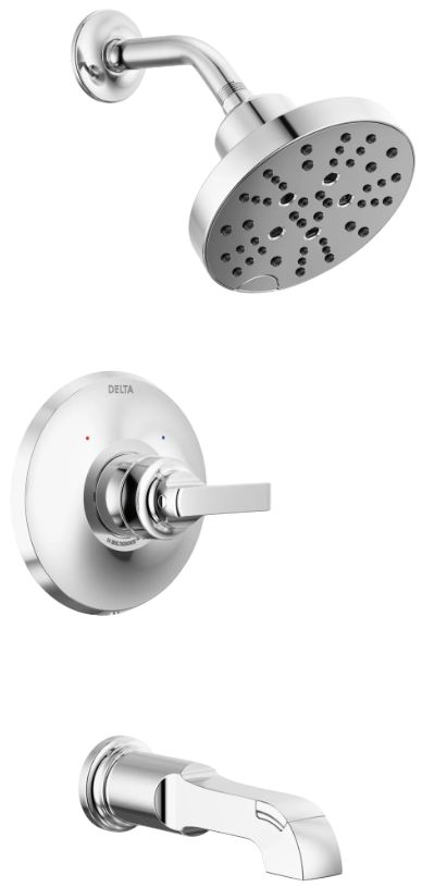 Delta Tetra® Monitor 14 Series Lumicoat® Chrome Tub and Shower Trim-0