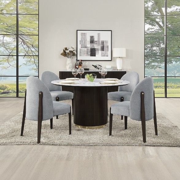 ACME Furniture Clayten 2-Piece Espresso/Gray Side Chair Set-1