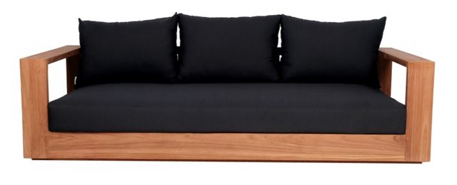 Meridian Furniture Tulum Black Fabric Outdoor Accent Sofa-1