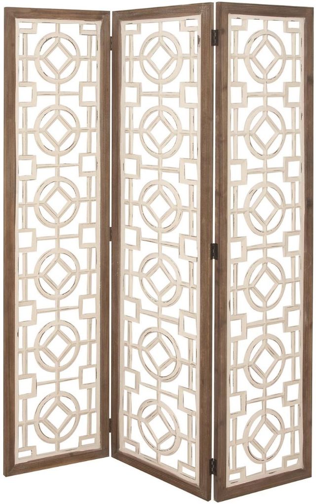 Deco Marche White 54" Room Panel Screen Divider-0