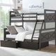 Donco Kids Twin/Full Bunk Bed with Drawer Storage-1
