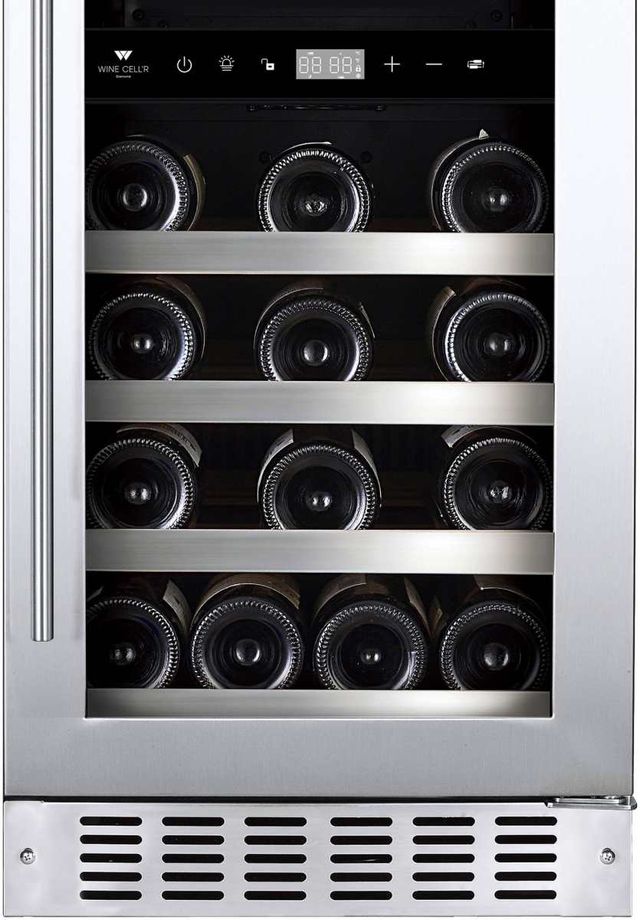 Refroidisseur à vin encastré de 15 po Wine Cell'R Diamond de 26 bouteilles - Acier inoxydable-1