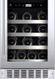 Cellier sous-comptoir de 15 po Wine Cell'R Diamond à double zone de 26 bouteilles - Cadre en acier inoxydable-1