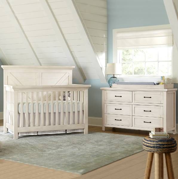 Westwood Design Westfield Brushed White Convertible Crib-1