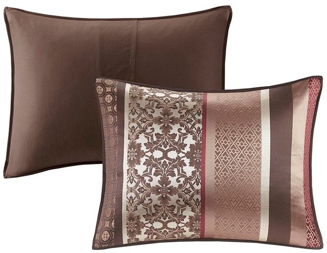 Olliix by Madison Park 7 Piece Red Queen Princeton Jacquard Comforter Set-1