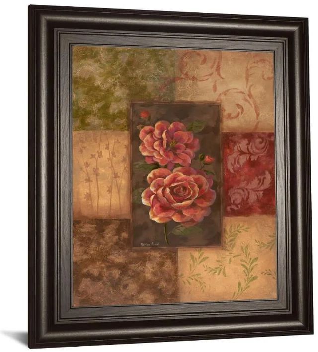 Classy Art Camellias on Chocolate by Vivian Flasch Framed Print Wall Art-1