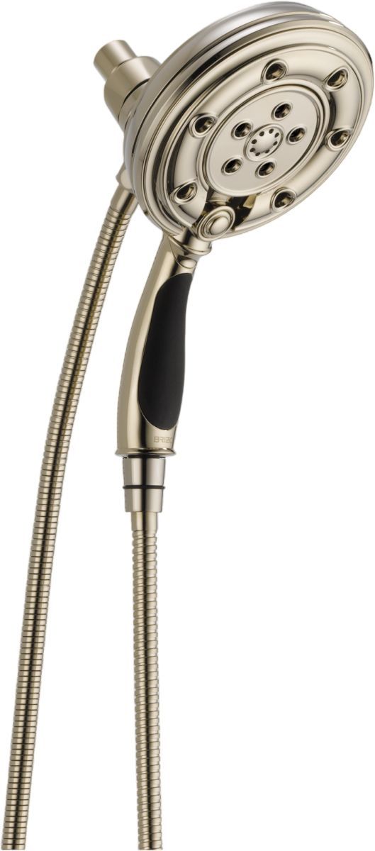 Brizo Essential™ Brilliance® Polished Nickel Classic Round H2Okinetic® Multi-Function Hydrati® 2-in-1 Shower-0