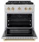 ZLINE Autograph Edition 30" Satin Stainless Steel Pro Style Gas Range with 4 Burner Cooktop-1