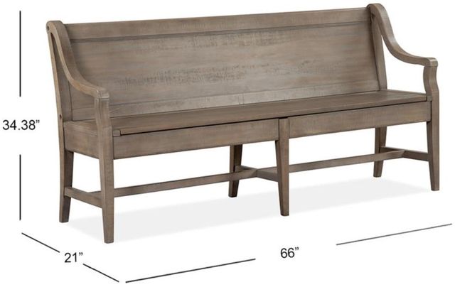 Magnussen Home® Paxton Place Dovetail Gray Bench-2