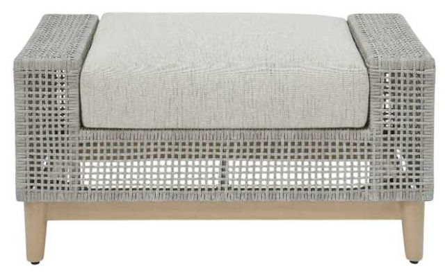 Signature Design by Ashley® Seton Creek Gray Aluminum/Resin Outdoor Ottoman with Cushion-1