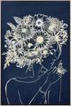 Classy Living Outspoken Midnight Muse: Floral Silhouette Wall Art-0