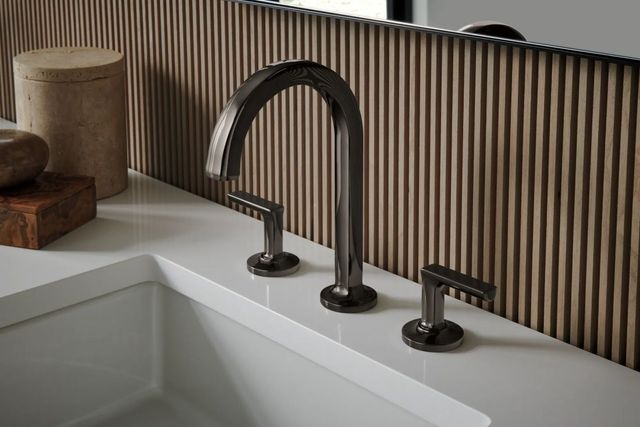 Brizo Kintsu® Brilliance® Black Onyx Widespread Lavatory Lever Handle Kit-1