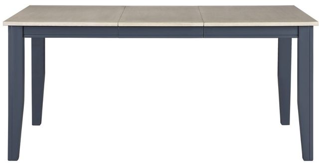 American Wholesale Furniture Gray Dining Table with Graphite Base-1
