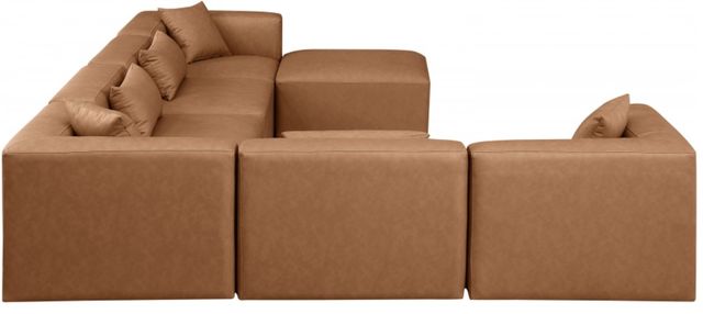 Meridian Furniture Cube 7-Piece Brown Vegan Leather Sectional-2