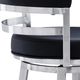 Armen Living Madrid Black/Brushed Stainless Steel Bar Stool-5
