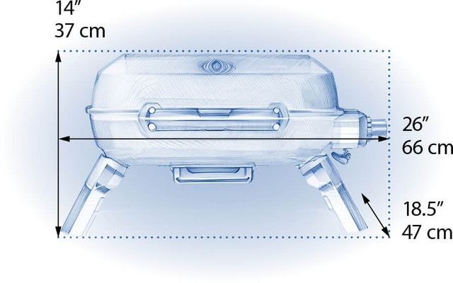 Napoleon TravelQ™ 240 1-Burner Grey Portable Natural Gas Grill-4