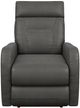 La-Z-Boy® Lennon Charcoal Leather Power Rocking Recliner with Headrest and Lumbar-1