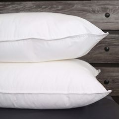 Oreiller standard en imitation duvert de canard 3D blanc Zenima®