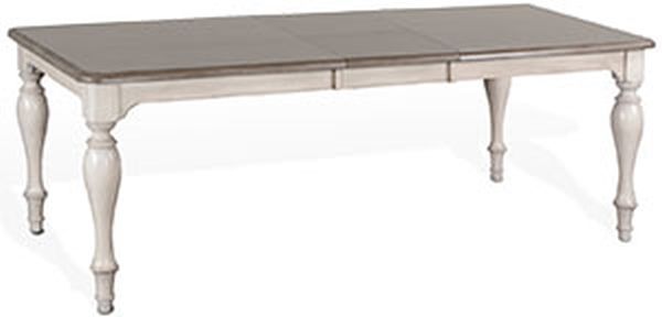 Sunny Designs™ Westwood Village Antique White Dining Table with Gray Top -1