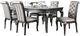 Furniture of America® Amina 7-Piece Glass Top Dining Table Set with Gray Legs-0