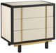 Currey & Company Deanna Black/Ivory Raffia Nightstand-0