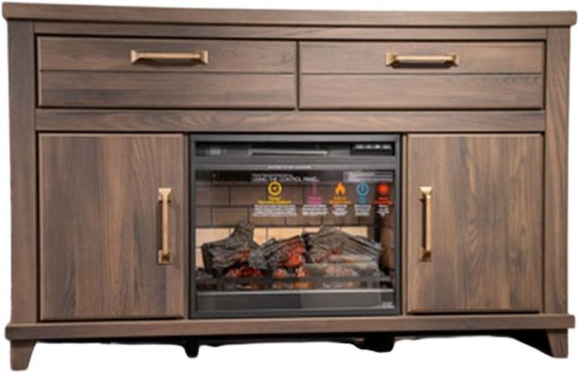 Signature Design by Ashley® Brazen Valley Dark Brown 60" TV Stand with Electric Fireplace-0