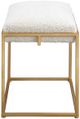 Uttermost® Paradox Gold/White Small Bench-4
