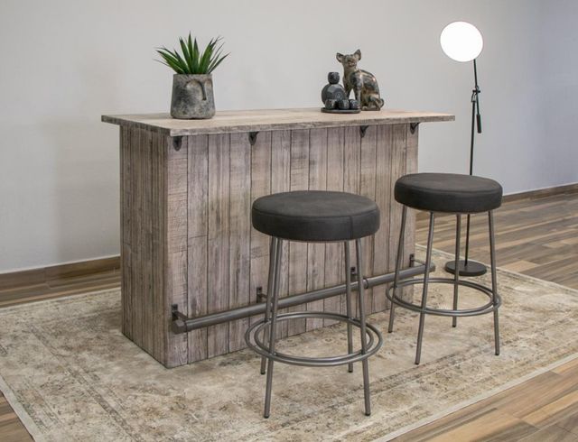 International Furniture Direct Frida Graphite Bar Stool-1